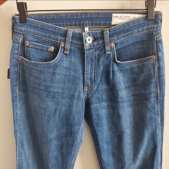 Rag & Bone Dre Low-Rise Slim Boyfriend Jeans Size 24 - Picture 3 of 11